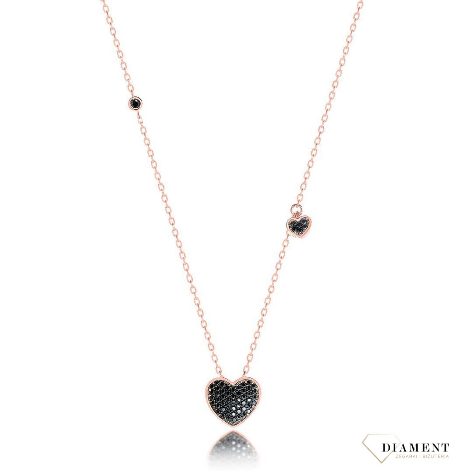 Naszyjnik srebrny czarne serduszko Dall'Acqua  N BY 189 084.jpg